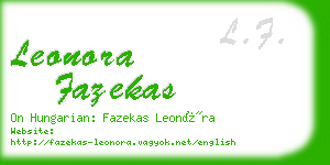 leonora fazekas business card